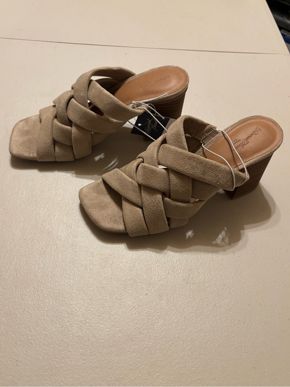 Universal Thread Braided Slide Mules in Tan 6 - Picture 2 of 7